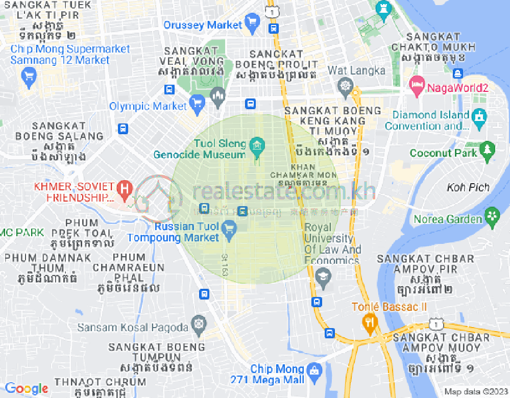 万景岗3分区（BKK3), 波哥堪, 金边地图