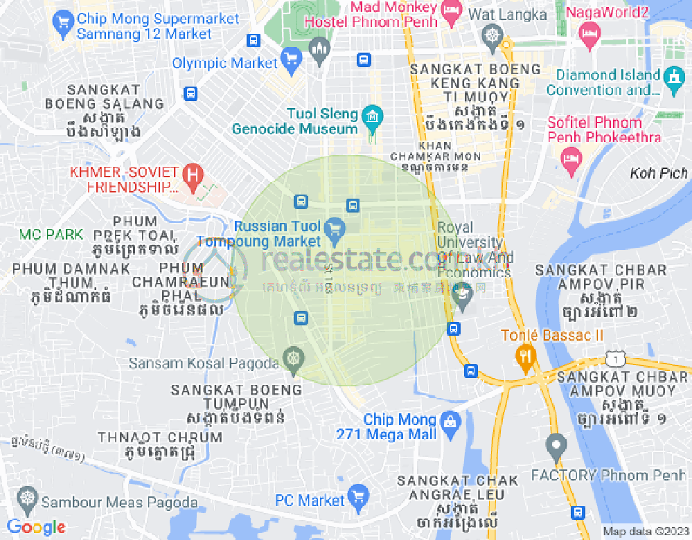 ផែនទី ទួលទំពូង១, ចំការមន, ភ្នំពេញ
