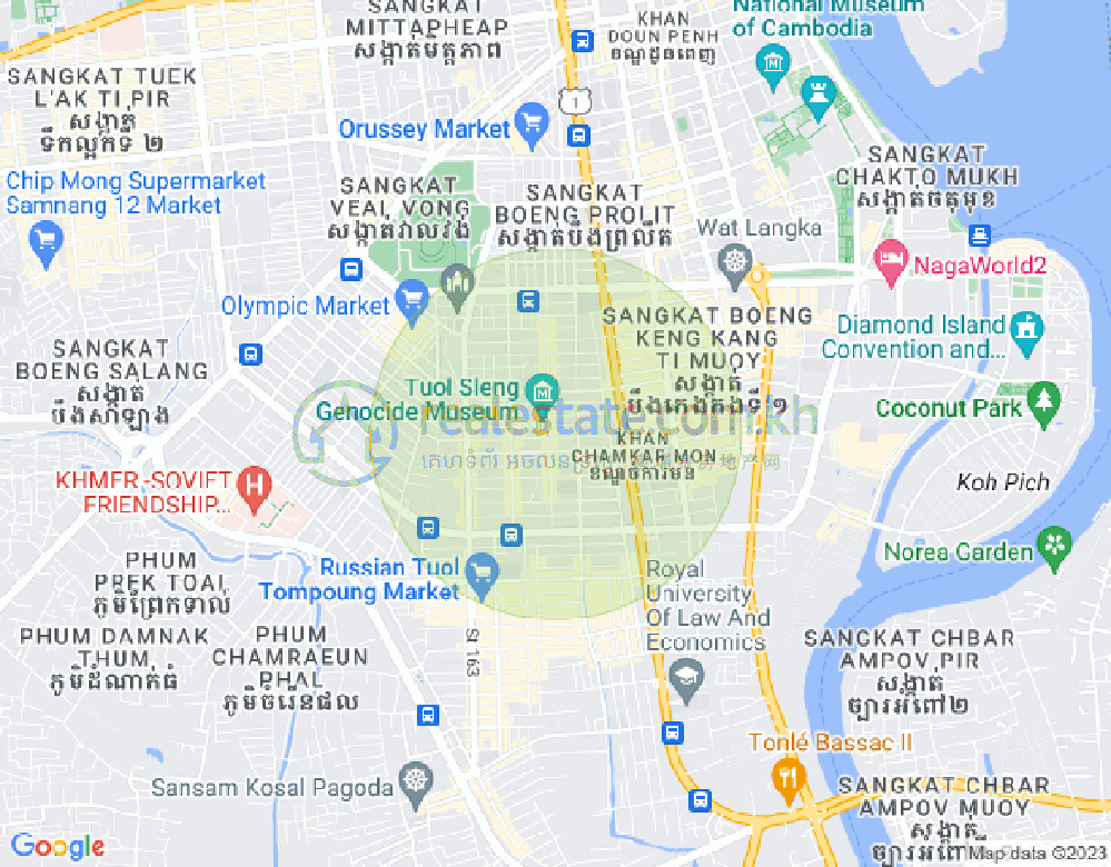 Mapa: BKK 3, Boeng Keng Kang, Phnom Penh