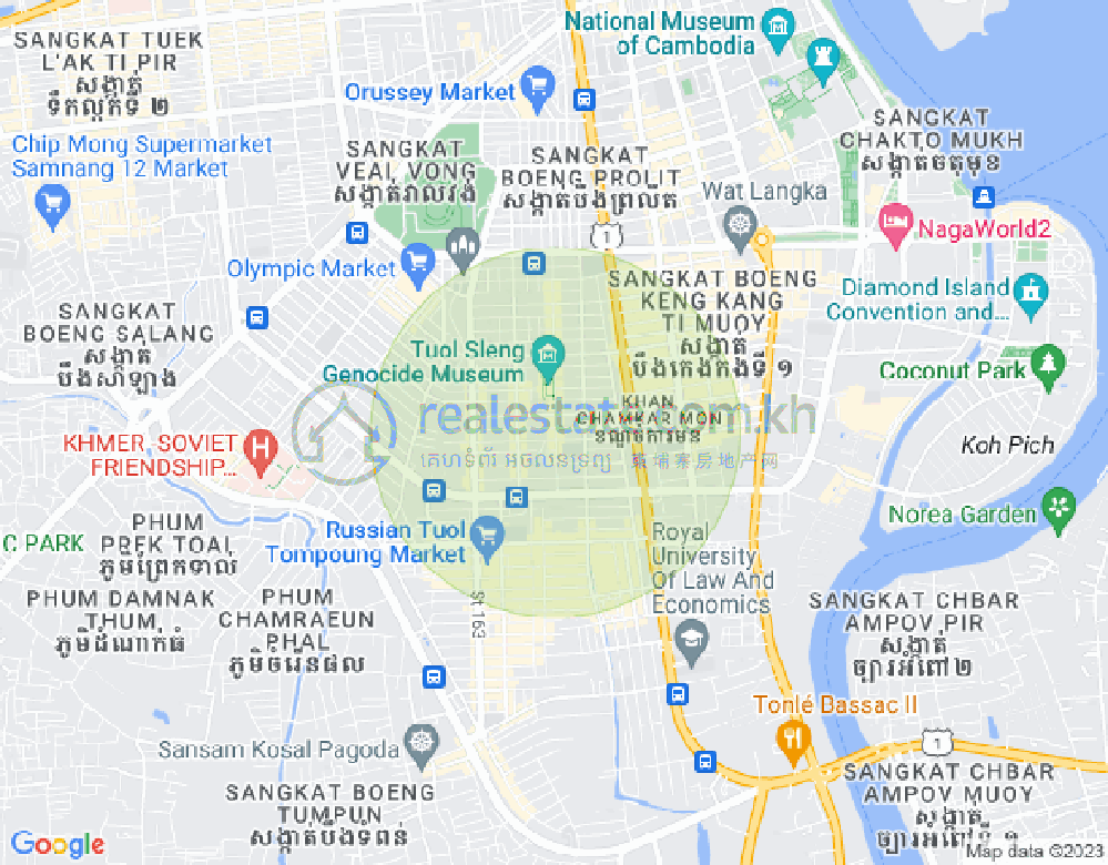 Mapa: BKK 3, Boeng Keng Kang, Phnom Penh