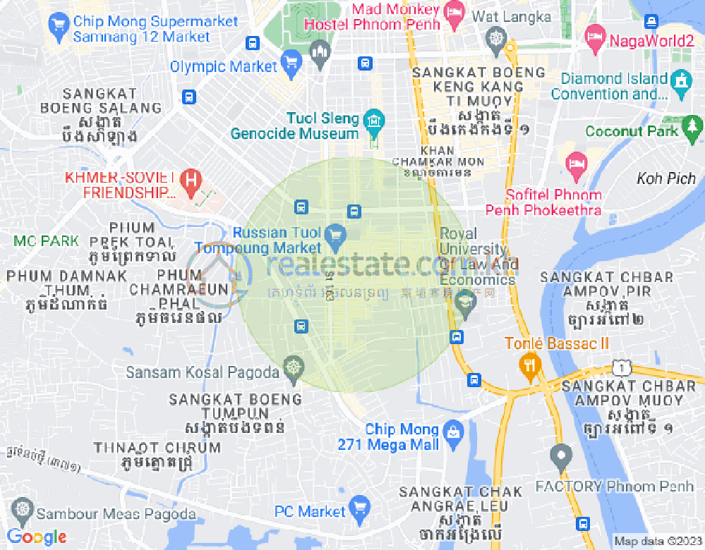 ផែនទី ទួលទំពូង១, ចំការមន, ភ្នំពេញ