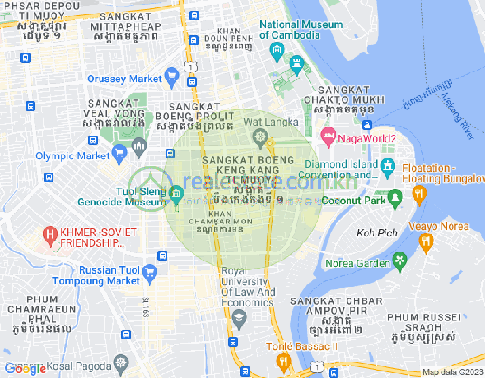 Mapa: BKK 1, Boeng Keng Kang, Phnom Penh