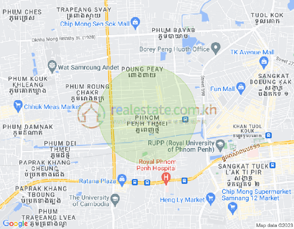 新金边, 森速区, 金边地图
