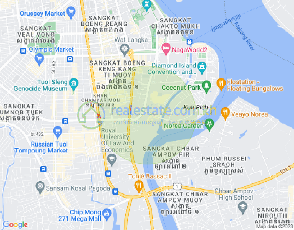 แผนที่ โตนเลบาสัก, จัมการมอน, พนมเปญ