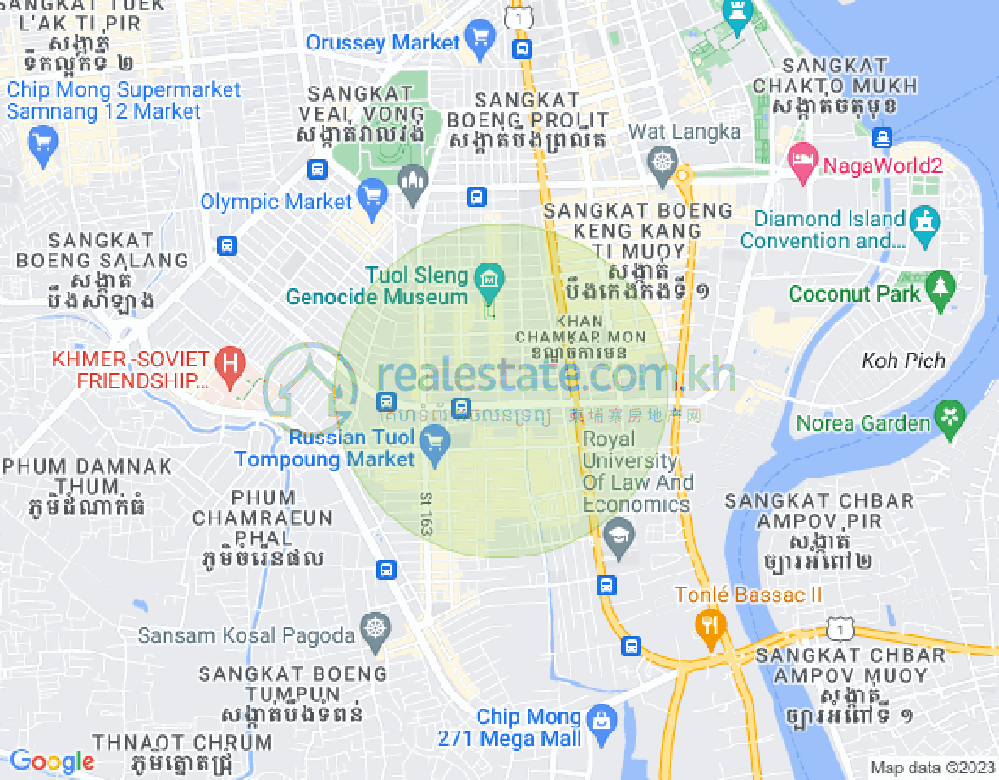 Carte de BKK 3, Boeng Keng Kang, Phnom Penh