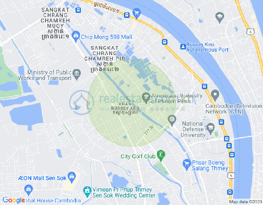 ផែនទី ឫស្សីកែវ, ភ្នំពេញ
