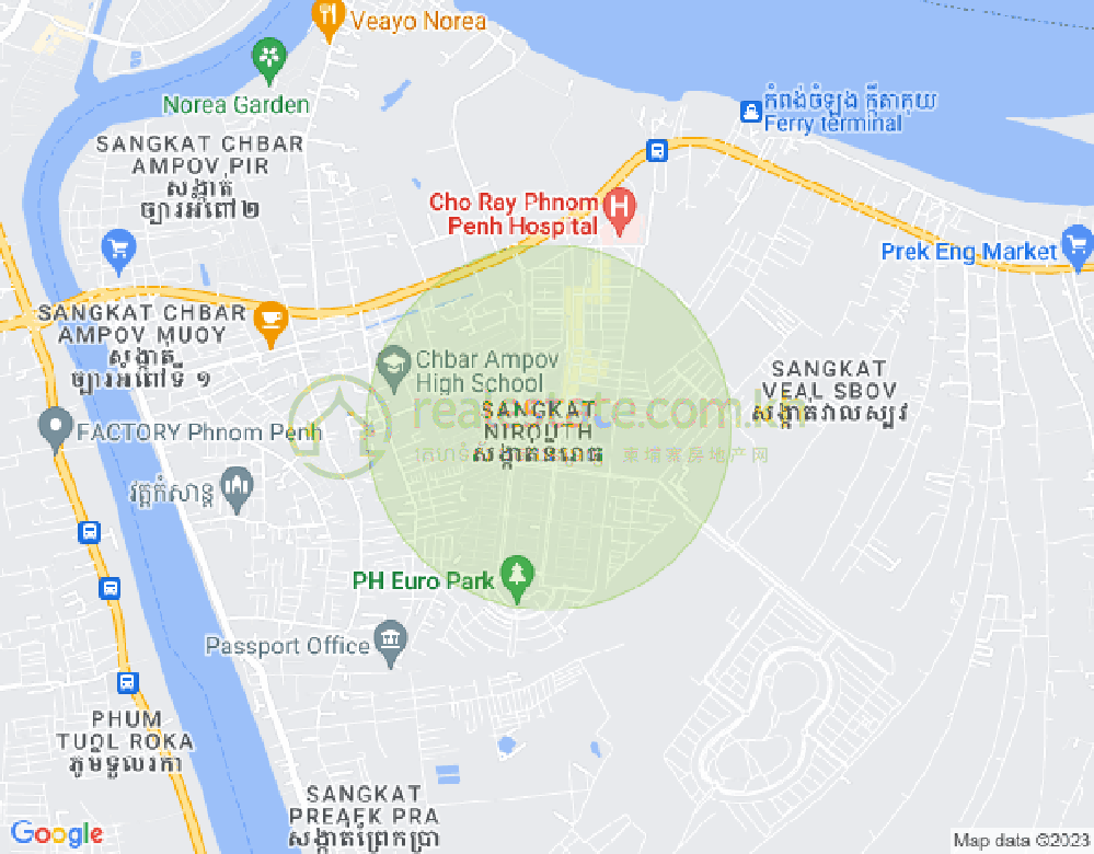 Mapa: Nirouth, Chbar Ampov, Phnom Penh