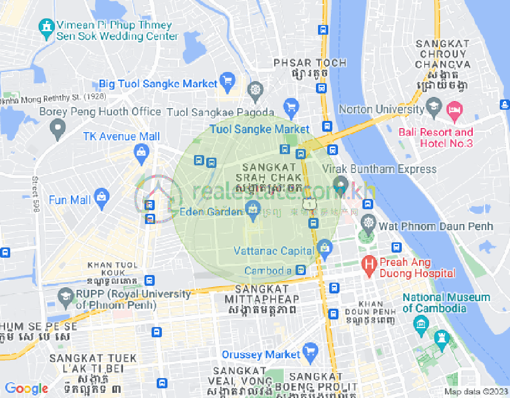แผนที่ สระจก, ดวนป็ญ, พนมเปญ