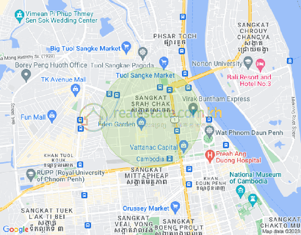 แผนที่ สระจก, ดวนป็ญ, พนมเปญ