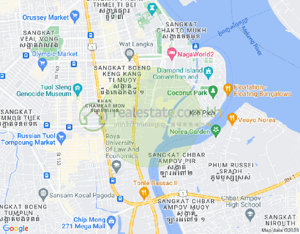 แผนที่ โตนเลบาสัก, จัมการมอน, พนมเปญ