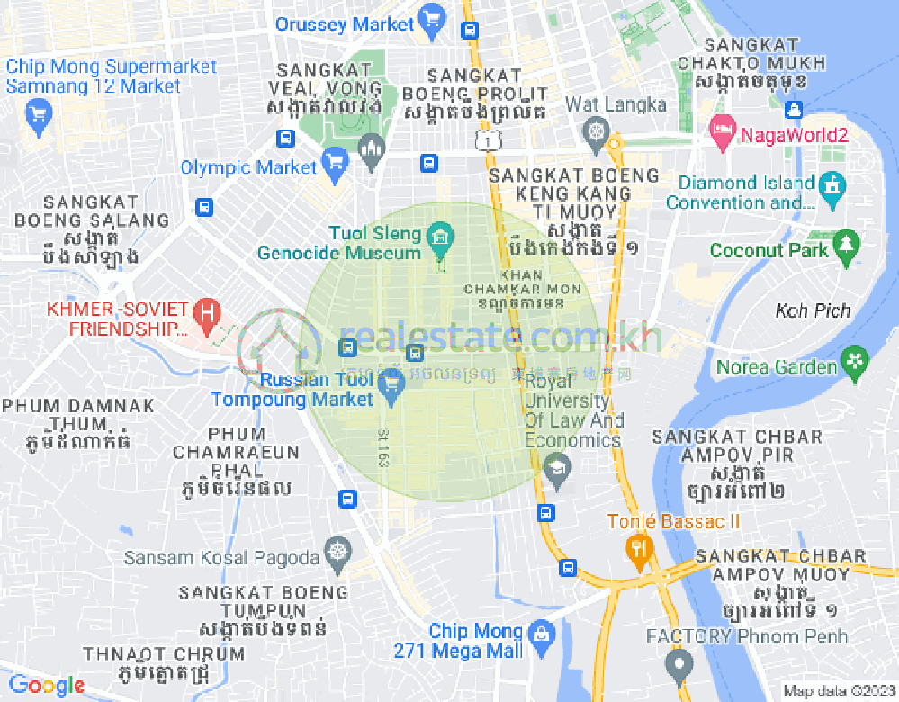 Mapa: BKK 3, Boeng Keng Kang, Phnom Penh