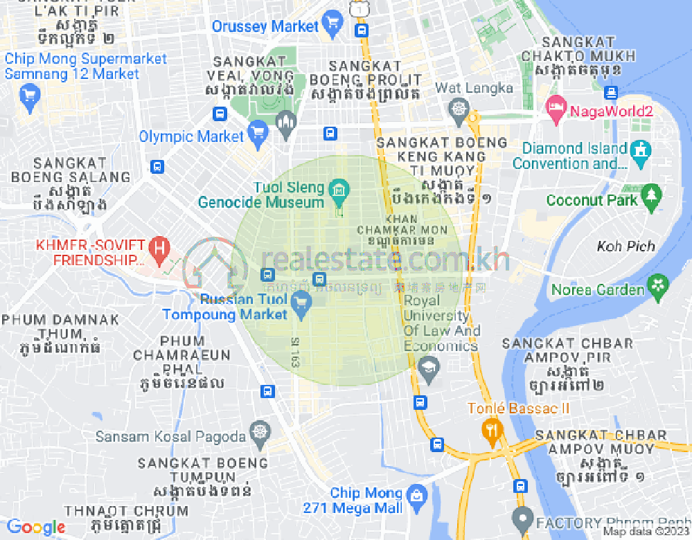 Mapa: BKK 3, Boeng Keng Kang, Phnom Penh