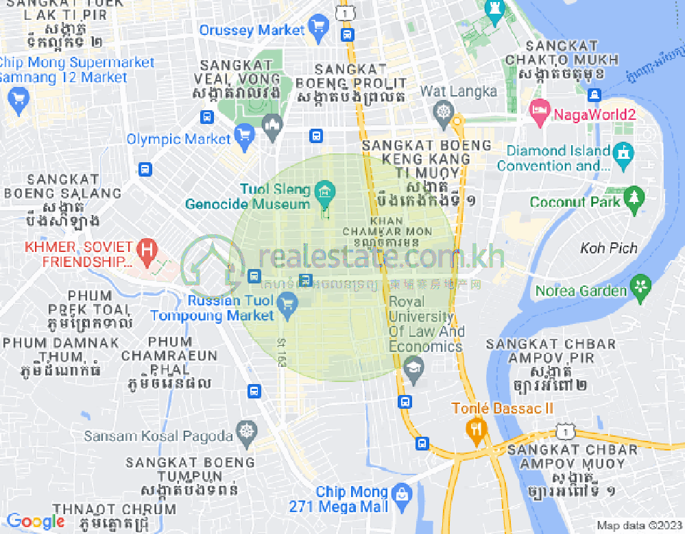 Mapa: BKK 3, Boeng Keng Kang, Phnom Penh