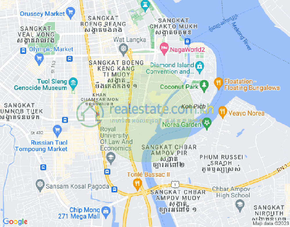 แผนที่ โตนเลบาสัก, จัมการมอน, พนมเปญ