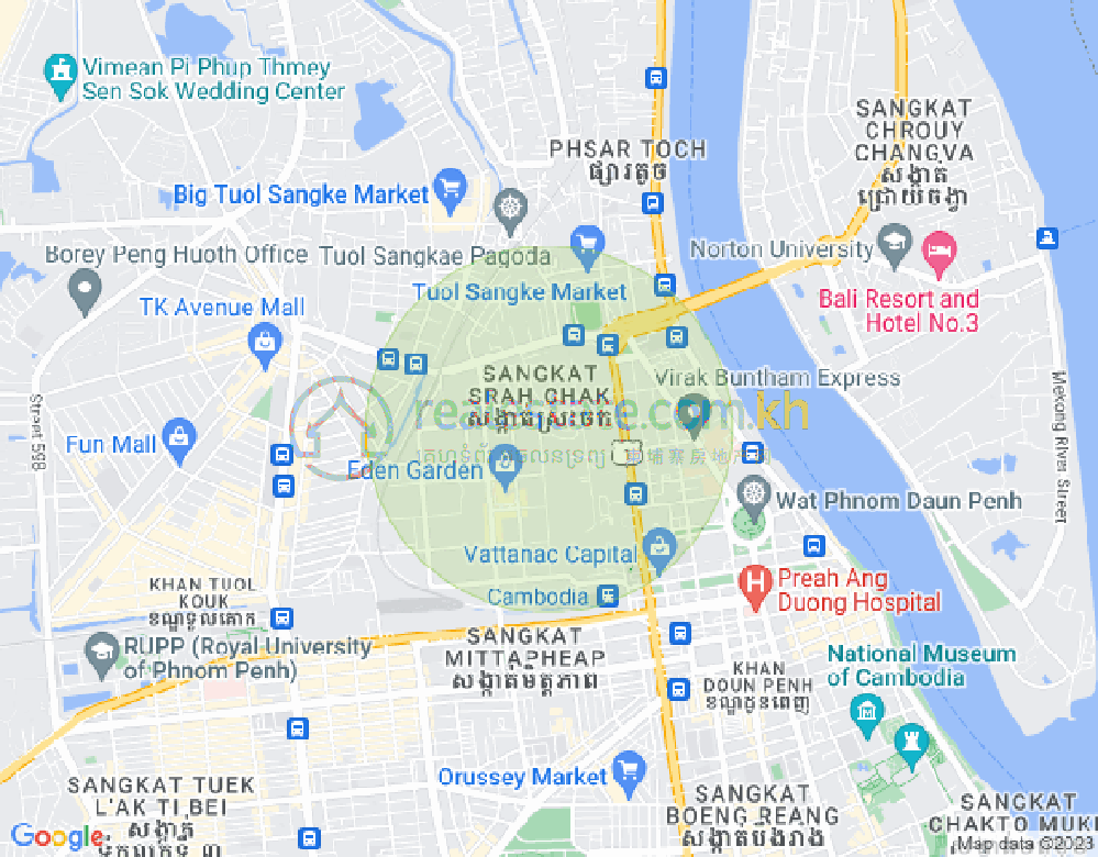 スラチャク, ドーンペン, プノンペンの地図