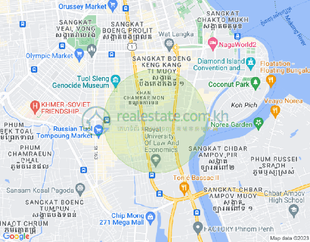 Mapa: BKK 1, Boeng Keng Kang, Phnom Penh