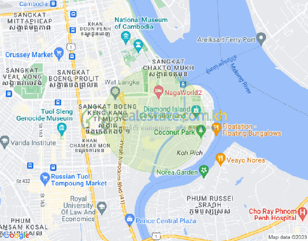 แผนที่ โตนเลบาสัก, จัมการมอน, พนมเปญ