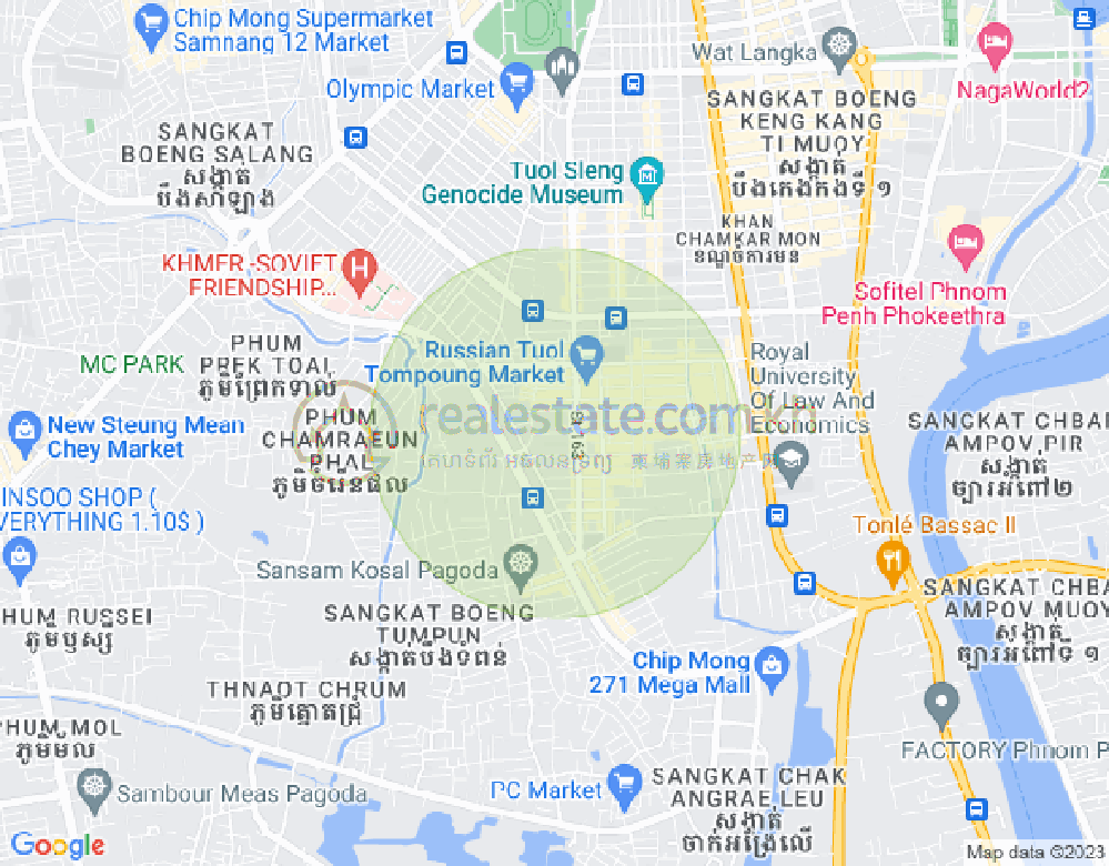 Map of Toul Tum Poung 2, Chamkarmon, Phnom Penh