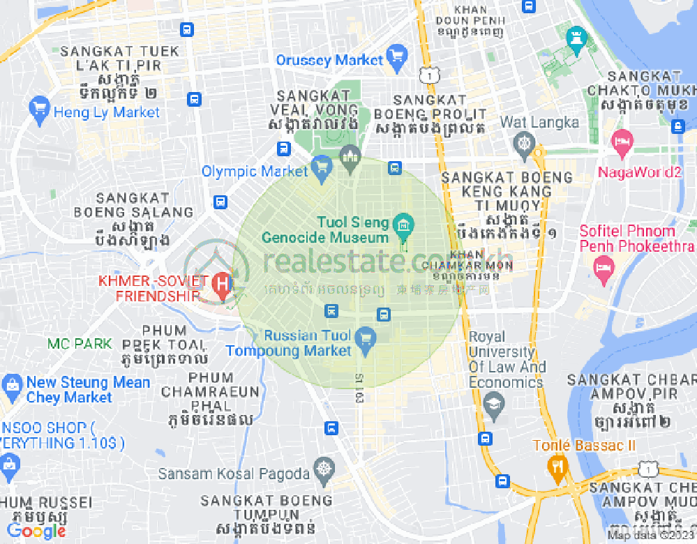 Mapa: BKK 1, Boeng Keng Kang, Phnom Penh