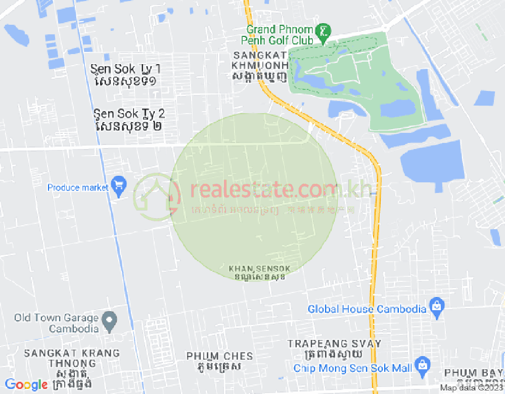 Map of Khmuonh, Sen Sok, Phnom Penh