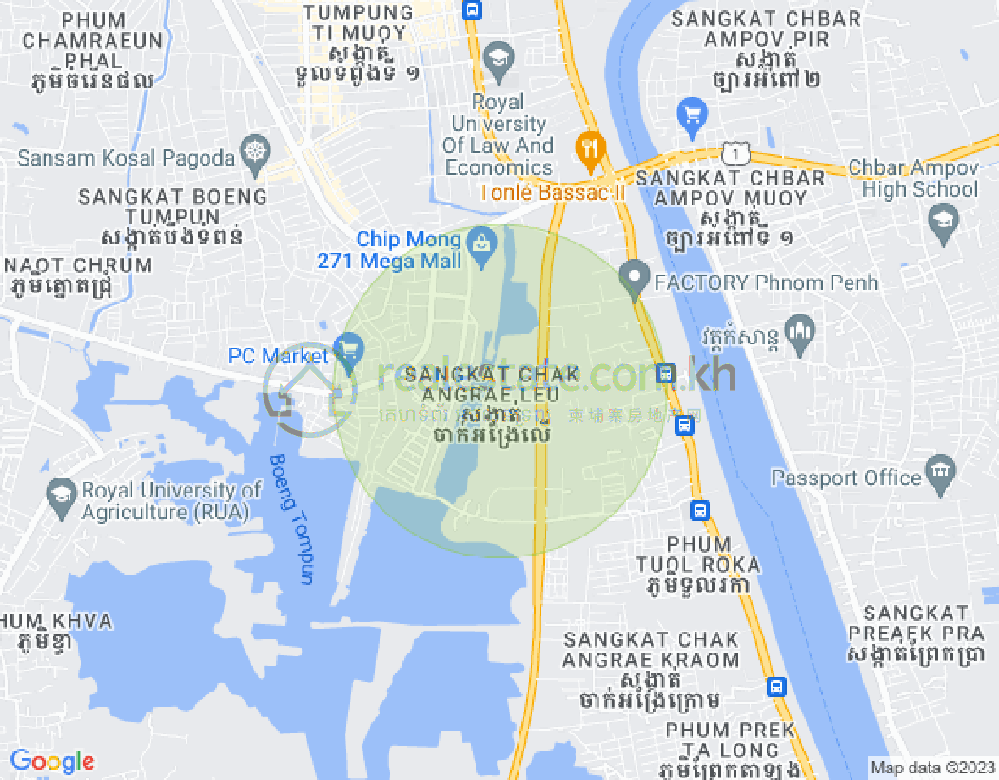 长夏上社分区, 棉芷区, 金边地图