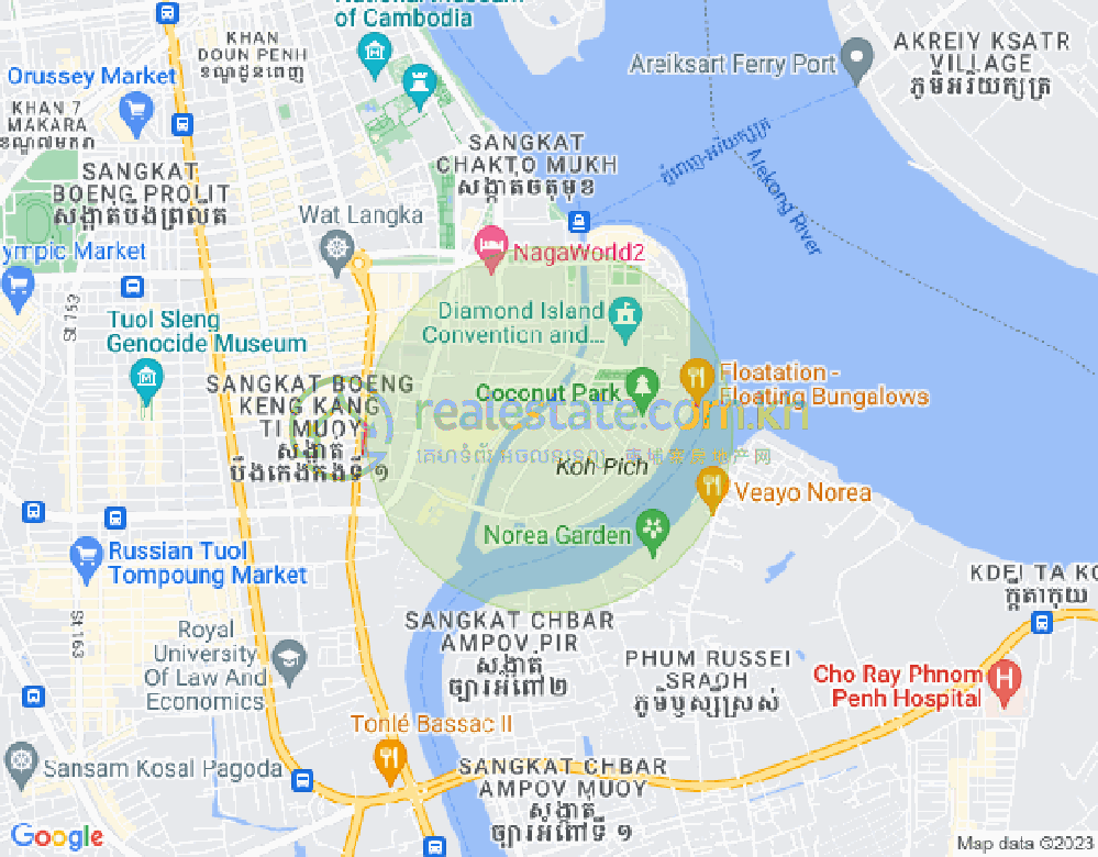 百色河分区, 占卡蒙, 金边地图