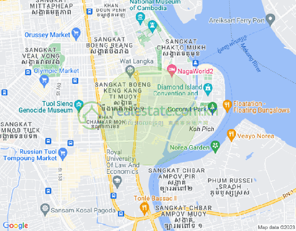 แผนที่ โตนเลบาสัก, จัมการมอน, พนมเปญ