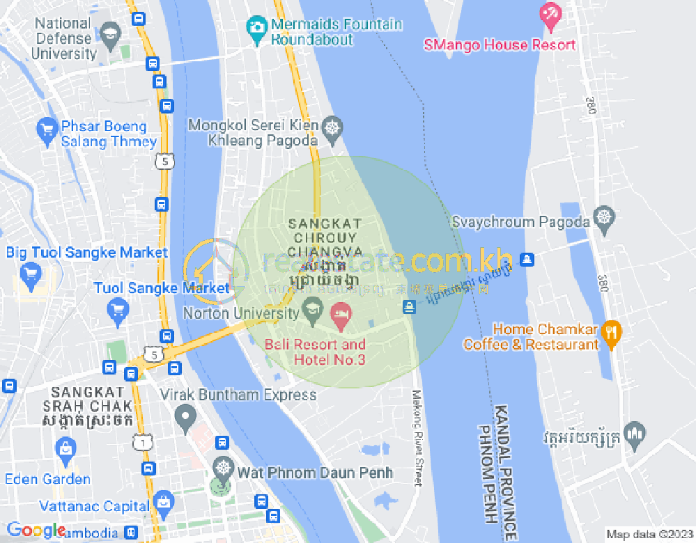 Mapa: Chroy Changvar, Phnom Penh