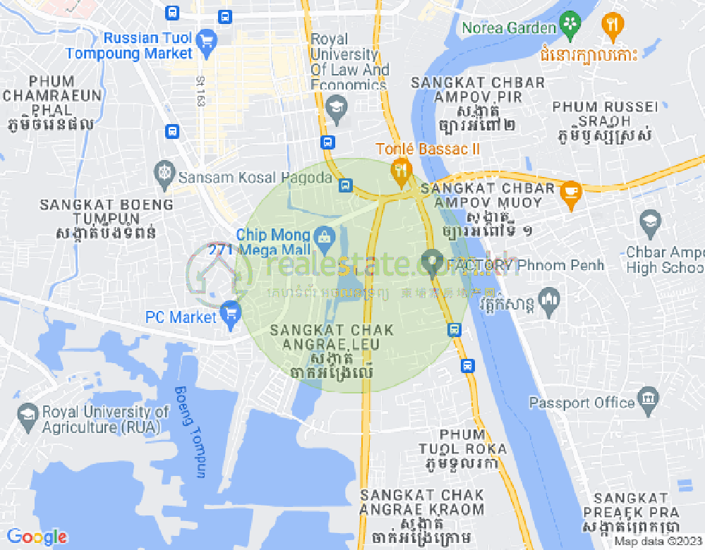 长夏上社分区, 棉芷区, 金边地图