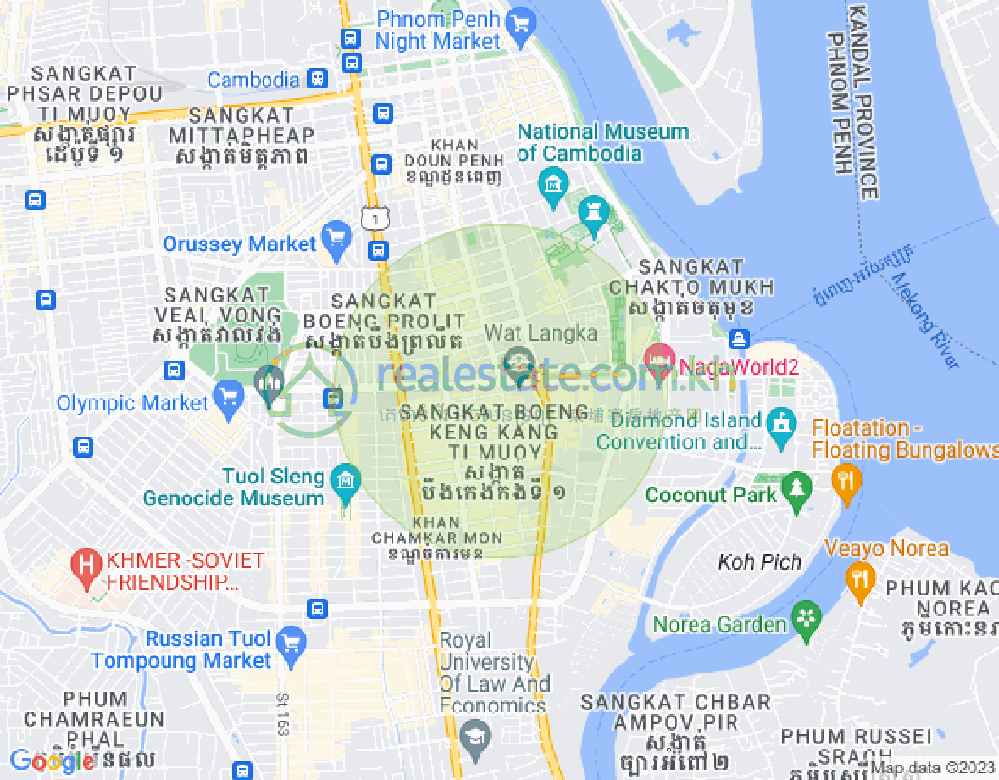Mapa: BKK 2, Boeng Keng Kang, Phnom Penh