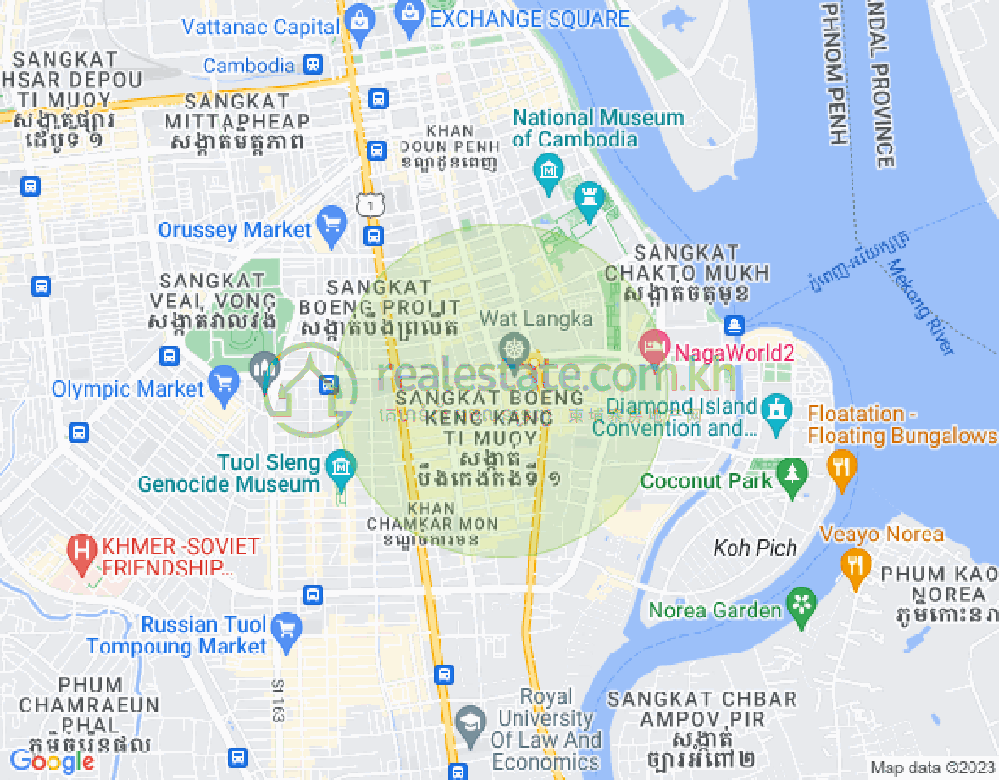 Carte de BKK 2, Boeng Keng Kang, Phnom Penh