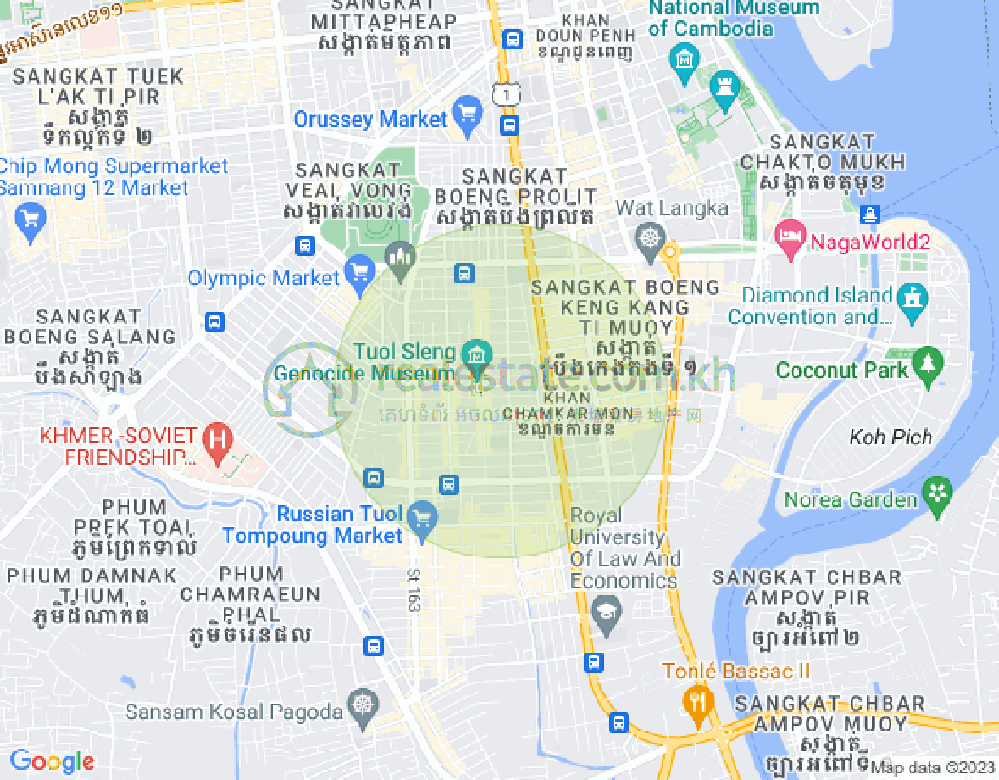Mapa: BKK 3, Boeng Keng Kang, Phnom Penh