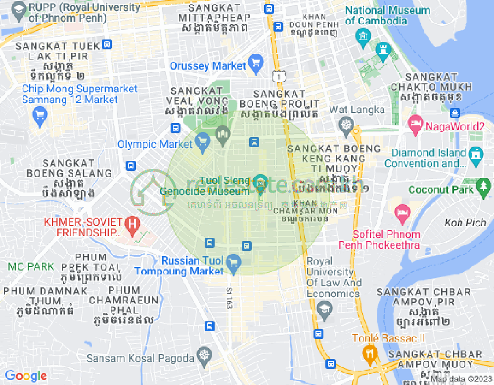 万景岗3分区（BKK3), 波哥堪, 金边地图