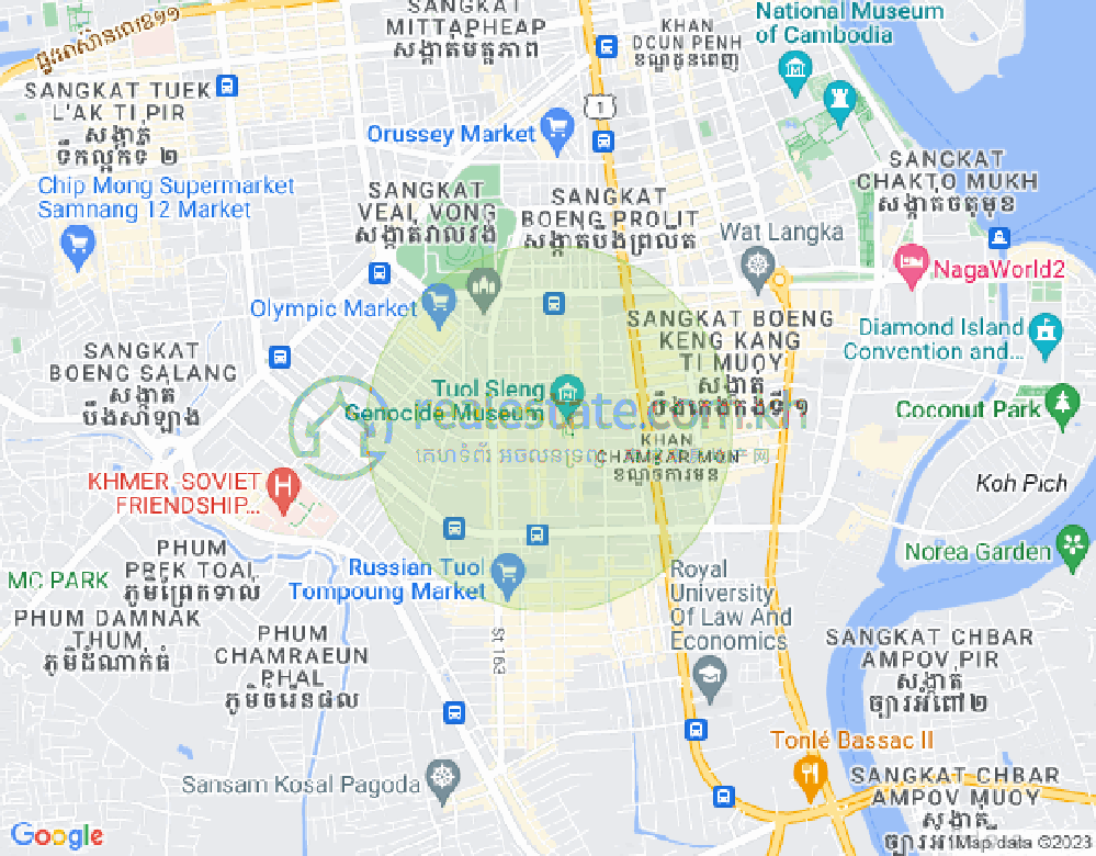 Mapa: BKK 3, Boeng Keng Kang, Phnom Penh