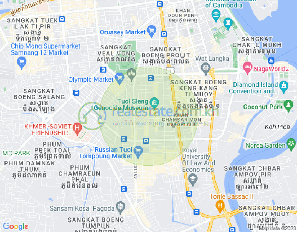 万景岗3分区（BKK3), 波哥堪, 金边地图