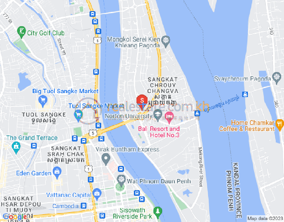 Mapa: Chroy Changvar, Phnom Penh