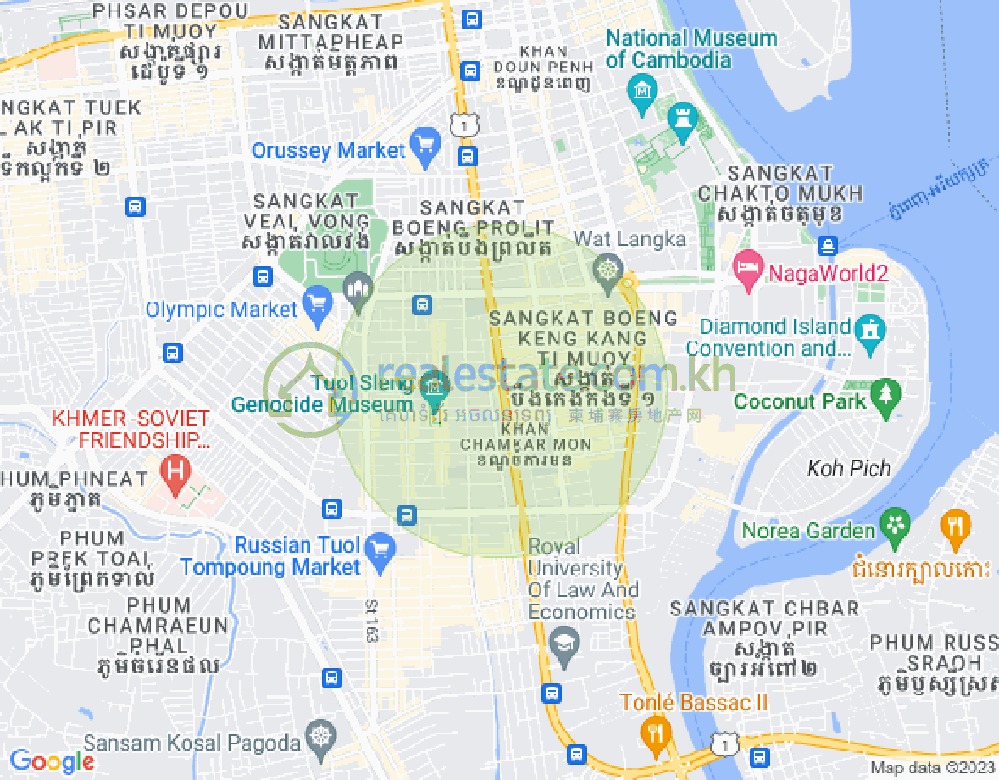 Map of BKK 3, Boeng Keng Kang, Phnom Penh