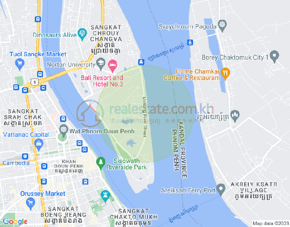 수정화구, 프놈펜 지도