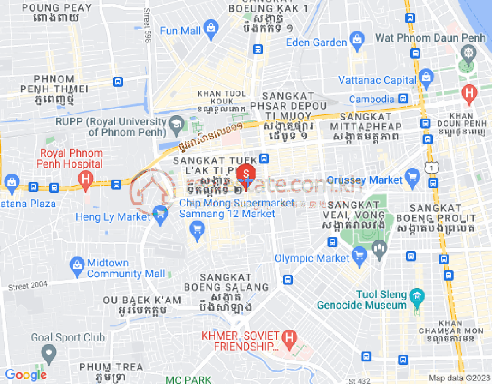 ផែនទី បឹងកក់២, ទួលគោក, ភ្នំពេញ