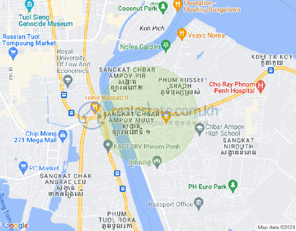 铁桥头区I分区, 铁桥头区, 金边地图