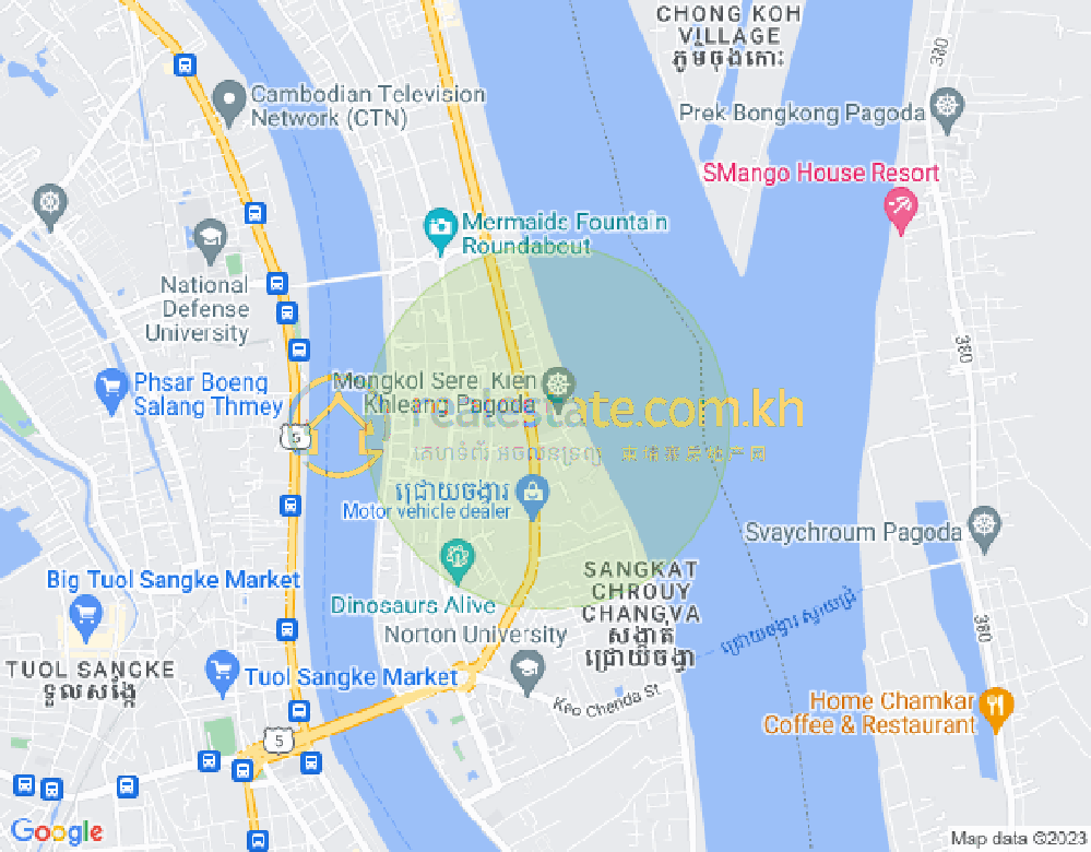 Mapa: Chroy Changvar, Phnom Penh