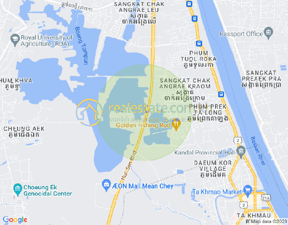 长夏上社分区, 棉芷区, 金边地图