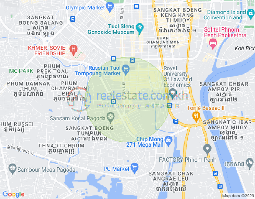 Map of Toul Tum Poung 2, Chamkarmon, Phnom Penh