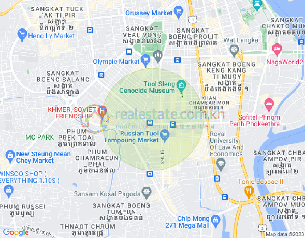 แผนที่ โตนเลบาสัก, จัมการมอน, พนมเปญ