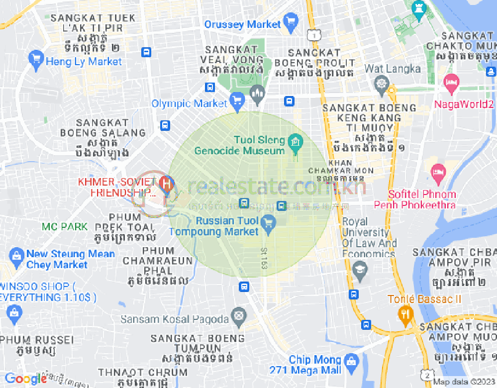 แผนที่ โตนเลบาสัก, จัมการมอน, พนมเปญ