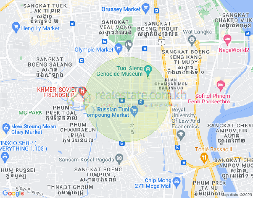 แผนที่ โตนเลบาสัก, จัมการมอน, พนมเปญ