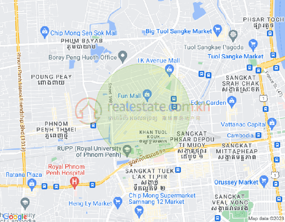 宣城2, 堆谷区, 金边地图