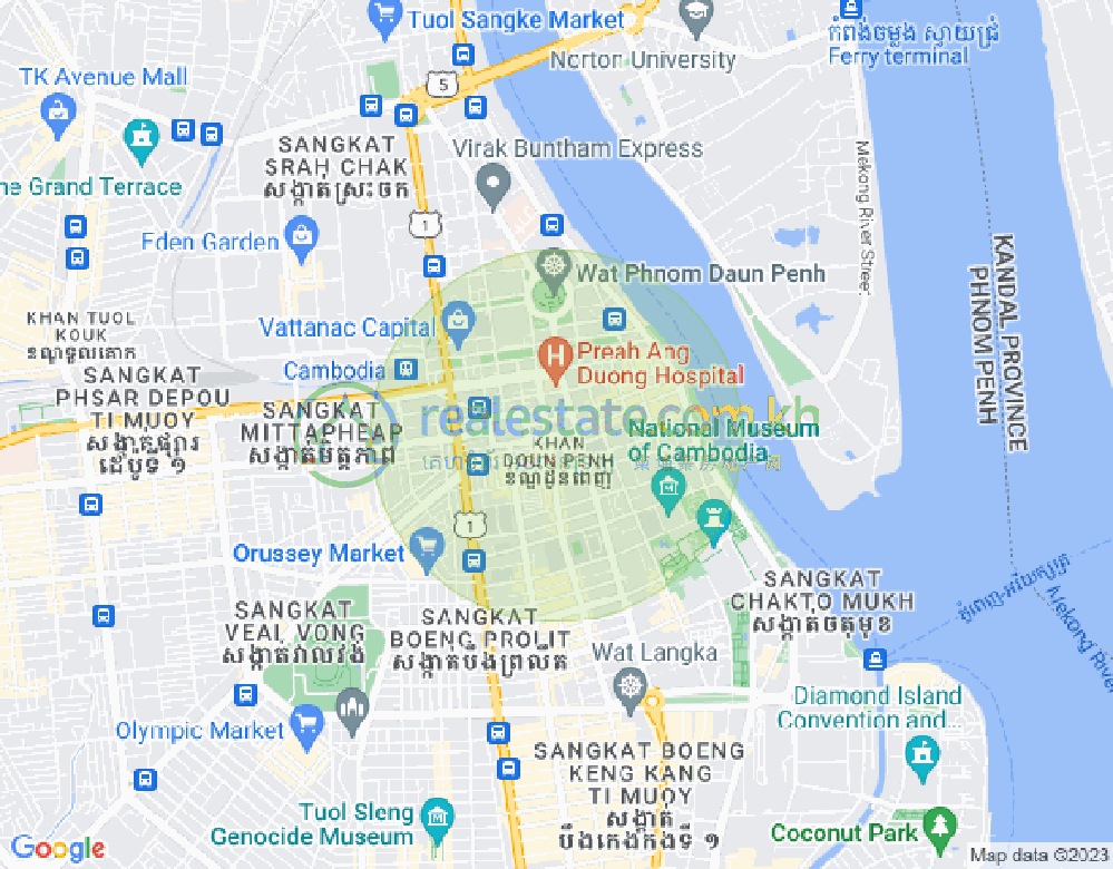 แผนที่ เบิงเรียง, ดวนป็ญ, พนมเปญ