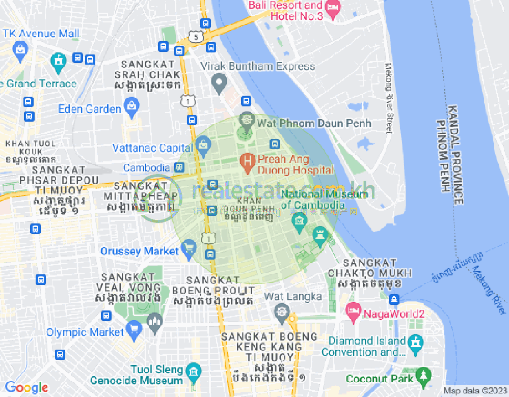 แผนที่ เบิงเรียง, ดวนป็ญ, พนมเปญ