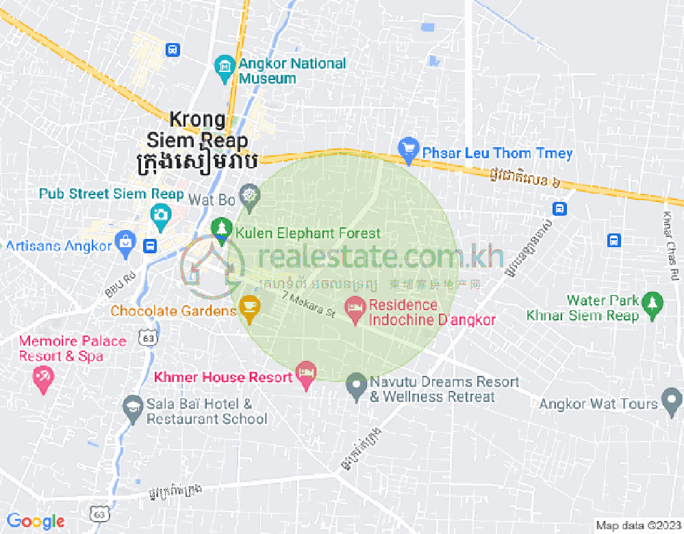 Mapa: Svay Dankum, Siem Reap